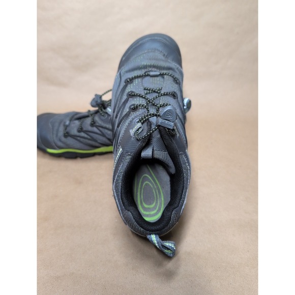 KEEN Kids Size 5 Chandler CNX Outdoor Lifestyle Shoes Hiking Grey Green Elastic - Picture 6 of 8